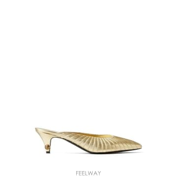 Versace 26 FW ������ü Gianni metallic nappa mules 55 mm 10247851A1850926 FW ������ü Gianni metallic nappa mules 55 mm 10247