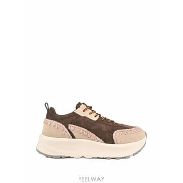 MOU 26 FW Mou Eskimo crochet trim sneakers MUFW761003KMOCHA TP4526 FW Mou Eskimo crochet trim sneakers MUFW761003KMOCH