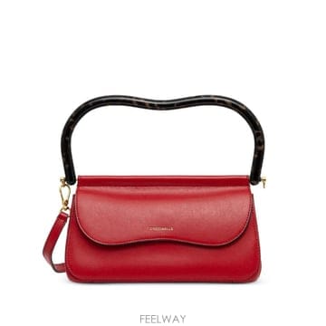 26 FW Coccinelle 톨토이즈셸 이펙트 로고 프린트 레더 토트 백 E1V40180101 TP4597