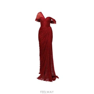 | Other Brand | 26 FW Iris Serban Scarlett sequin embellished draped dress S26 FW Iris Serban Scarlett sequin embellished draped d