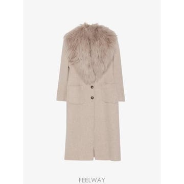 26 FW 블루마린 fur collar button up coat RF6014T901A TP459792815