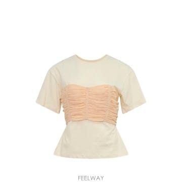 26 FW 울라 존슨 미라 주름 티셔츠 FA260803 TP459769025