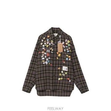 MiharaYasuhiro 26 FW �������϶�߽����� �����̽� ��ƼĿ ����Ʈ üũ ���� A17SH088 TP45975869426 FW �������϶�߽����� �����̽� ��ƼĿ ����Ʈ üũ 