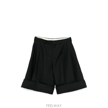 Comme des Garcons 26 FW �ĵ������� pleated turn up shorts PRP019051BLACKREADYTOWEAR26 FW �ĵ������� pleated turn up shorts PRP019051BLACK