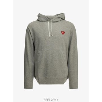 26 FW 꼼데가르송 Red Emblem heart patch hoodie AXT170051 TP459792