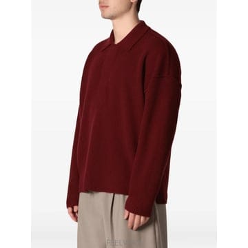 Roberto Collina 26 FW Roberto Collina oversized ribbed knit polo shirt 263MY26 FW Roberto Collina oversized ribbed knit polo shirt