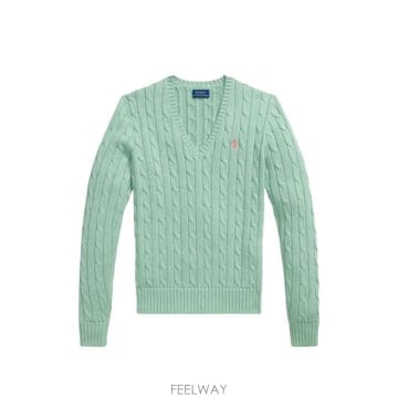 Ralph Lauren 26 FW ���� �����η� cable knit V neck sweater 211570011121 TP4597926 FW ���� �����η� cable knit V neck sweater 21157001