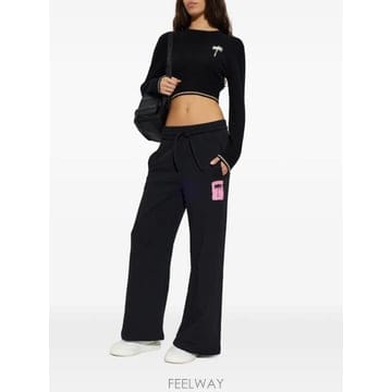 Palm Angels 26 FW �ʾ����� embroidered logo cropped sweater PAWHE002KN00110626 FW �ʾ����� embroidered logo cropped sweater PAWHE0