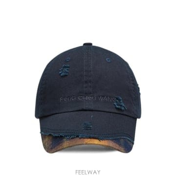 | Other Brand | 26 FW Feng Chen Wang distressed plaid panel baseball cap FUF26 FW Feng Chen Wang distressed plaid panel baseball c