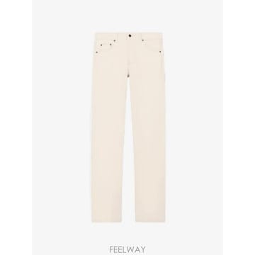 Armani 26 FW �Ƹ����� five pocket cotton denim jeans with a zip and lea26 FW �Ƹ����� five pocket cotton denim jeans with a z