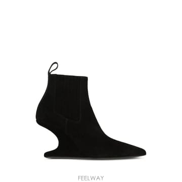 Rick Owens 26 FW �������� sculptural wedge suede boots RO02F5879LVSEC09 TP426 FW �������� sculptural wedge suede boots RO02F5879L