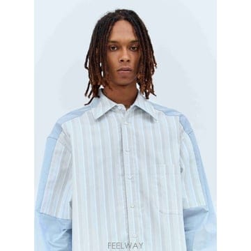 24 S/S 톰 브라운 오버사이즈 스트라이프 셔츠 MWL397C 07 B0111187108