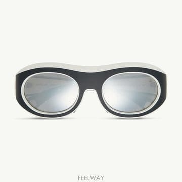 (국내A/S가능) 몽클레르 라미용 오벌 선글라스 남성 블랙/화이트 5690LME8015X5002XL6G