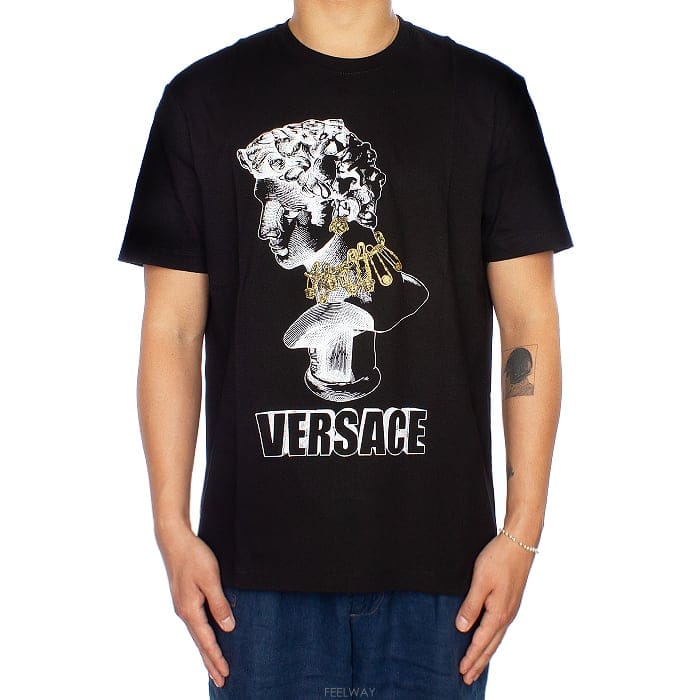 Versace [����] ������ü ���� �ΰ� �׷��� ���� Ƽ���� ���� 1008485 1A06067 1B000[����] ������ü ���� �ΰ� �׷��� ���� Ƽ���� ���� 1008