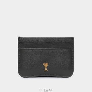 아미 26FW 파리스 하트 패치로고 레드 공용 카드지갑 USL706 AL0208 0015