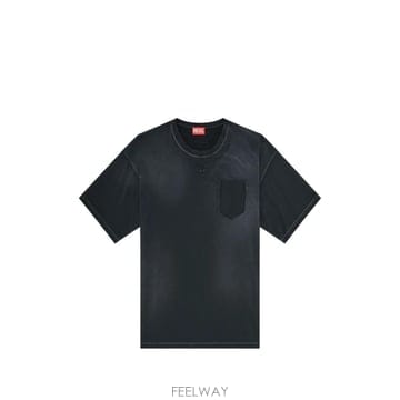 당일배송 디젤 디스트레스드 포켓 디테일 페이디드 셔츠