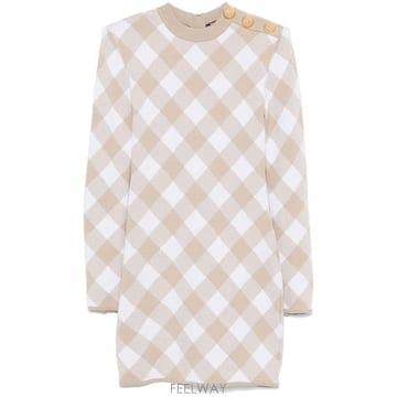 Balmain ���Ϲ�� �߸� üũ �̴� �巹�����Ϲ�� �߸� üũ �̴� �巹��