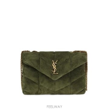 26FW 생로랑 토이 푸퍼 스웨이드 숄더백 759337 1U807 3353 GREEN