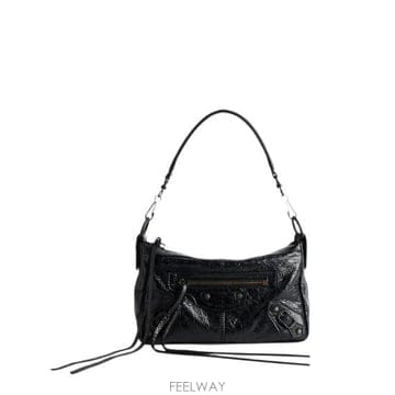 26FW 발렌시아가 르 시티 모토 미니백 866122 2ABEK 1000 BLACK