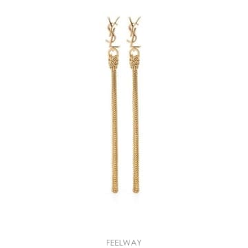 Saint Laurent 26FW ���ζ� ��Ż ī���� �½� �̾ 803195 Y1500 8030 GOLD26FW ���ζ� ��Ż ī���� �½� �̾ 803195 Y1500 803