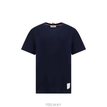 Thom Browne 27SS ����� ���� �������� ���̵� ���� Ƽ MJS067A 00042 415 BLUE27SS ����� ���� �������� ���̵� ���� Ƽ MJS067A 000