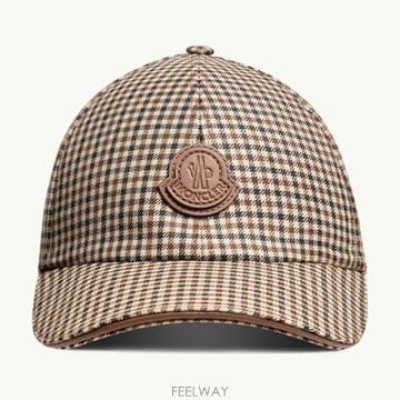 (국내A/S가능) 몽클레르 체크 울 볼캡 남성 베이지/블랙 L20913B00013N0526F29