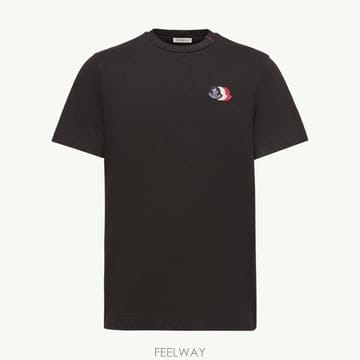 (국내A/S가능) 몽클레르 로고 코튼 티셔츠 남성 블랙 L20918C0004089B8Q999