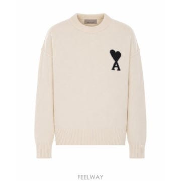 26 F/W 아미 아미 드 꾀흐 로고 스웨터 UKS838./01815 B0012498455