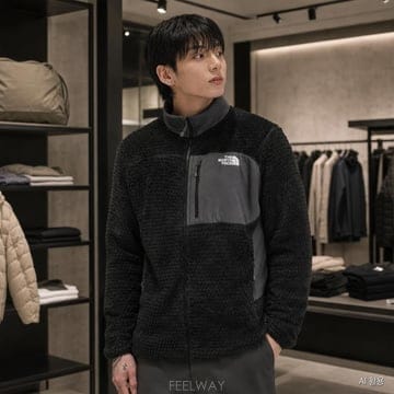 노스페이스 유럽판 알페지 플리스 간절기 사무실 내피 자켓 앤트러사이트 그레이 TNF 블랙