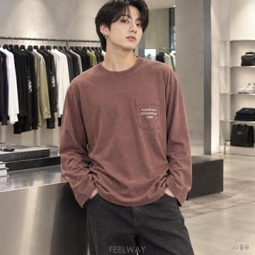 아크네스튜디오 스몰 1996 롱슬리브 티셔츠 초콜릿 브라운