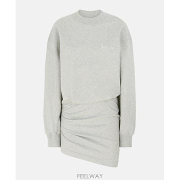 26SS 디아티코 Grey 스트레치 코튼 스웨트 셔츠 미니 드레스 260WCA00393JJF006AA183 
