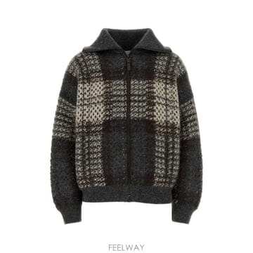 26FW 브루넬로 쿠치넬리 자카드 니트 봄버 가디건 with 시퀸 MMT571726CYL69 TP579113