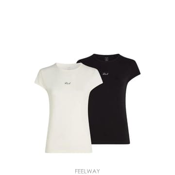 26 FW 칼라거펠트 로고 프린트 스트레치 저지 코튼 티셔츠 2팩 세트 B3W470101UG TP454144