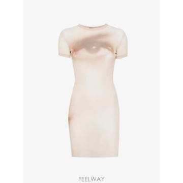 26 FW 장폴고띠에 크루 넥 반소매 미니 드레스 2604WDR194M032P TP457501815