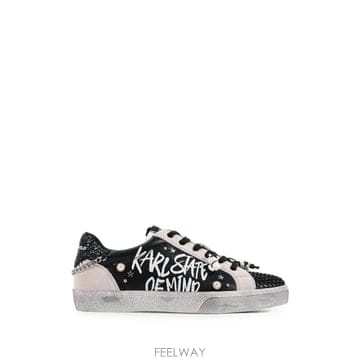 26 FW 칼라거펠트 스쿨 그래피티 프린트 스니커즈 KL60116S000 TP456634300