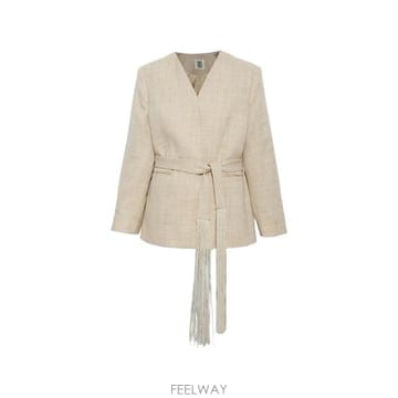 | Other Brand | 26 FW By Malene Birger Emma fringed belted jacket 104171 TP426 FW By Malene Birger Emma fringed belted jacket 1041