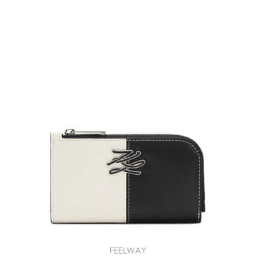 26 FW 칼라거펠트 K Autograph curved bi fold wallet C1W32032998 TP