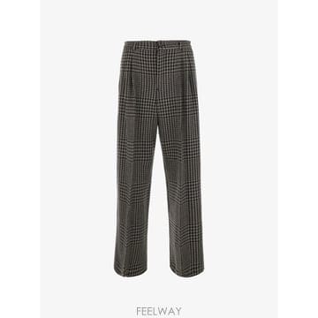 Armani 26 FW �Ƹ����� high waisted pleated trousers with a houndstooth26 FW �Ƹ����� high waisted pleated trousers with a ho