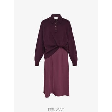 26 FW 3.1필립림 레이어드 긴소매 미디 폴로 드레스 F26170649UMC00 TP459079462