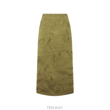 26 FW 울라 존슨 이네즈 나뭇잎 패턴 맥시 스커트 PF260318 TP459774429