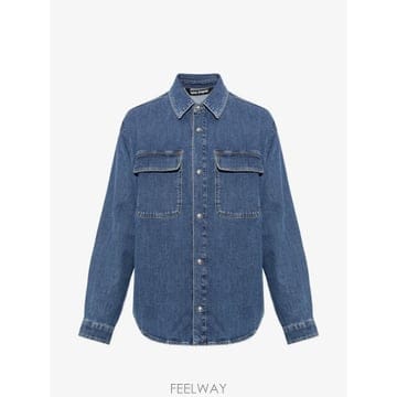 Palm Angels 26 FW �ʾ����� logo print denim shirt jacket PAMYD001DN0014444 T26 FW �ʾ����� logo print denim shirt jacket PAMYD001D