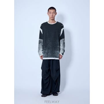 26 F/W 요지 야마모토 DENSE 싱글 저지 라운드 넥 롱 SLV B0112500897