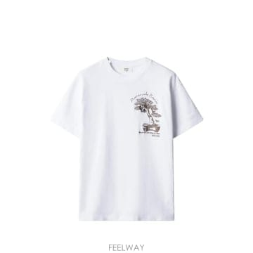 Maison Kitsune 26 FW ���� Ű���� Parcs of Paris graphic print cotton t shirt MRW26 FW ���� Ű���� Parcs of Paris graphic print cotton 