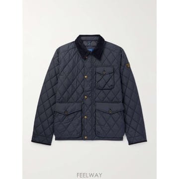 폴로 랄프로렌 BEATON 코튼코듀로이 트림 패딩 퀼팅 RECYCL B0081395661
