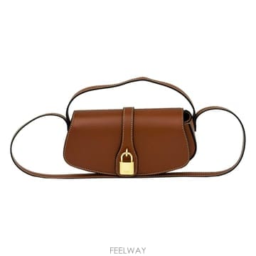 셀린느 Celine 10I593DQ1.04LV 브라운 카프스킨 탄 스트랩 클러치 숄더백