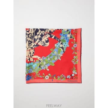 [A6] 페라가모 310226 여성 스카프 310226-789888-RED/BLUE