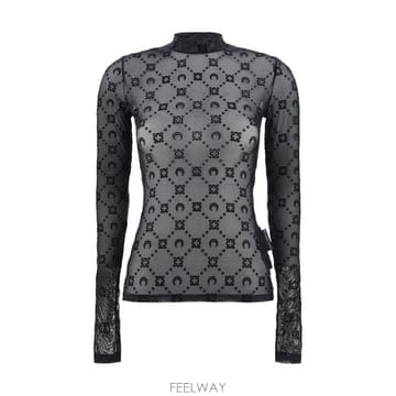 Marine Serre 26FW �������� ���� Ƽ���� WTO388ACJER0005 BK99 BLACK26FW �������� ���� Ƽ���� WTO388ACJER0005 BK99 BLACK