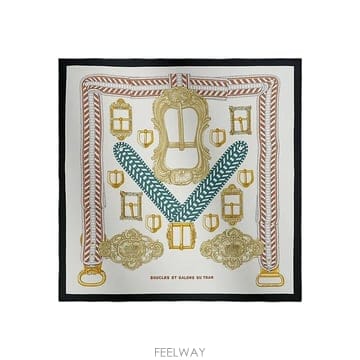 에르메스 Boucles et galons du tsar 45 실크 여성 스카프 H892588S 04