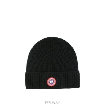 (해외배송) 캐나다구스 Canada Goose 로고 패치 니트 비니 RIBTOQUE5026M
