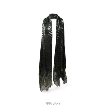 당일배송 발렌티노 가라바니 레이스 트리밍 시퀸 장식 스카프